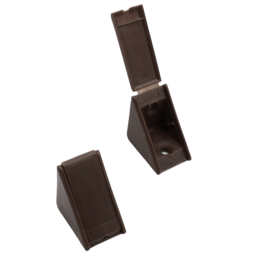 Équerre d'angle plastique - Marron très foncé 100 pièces