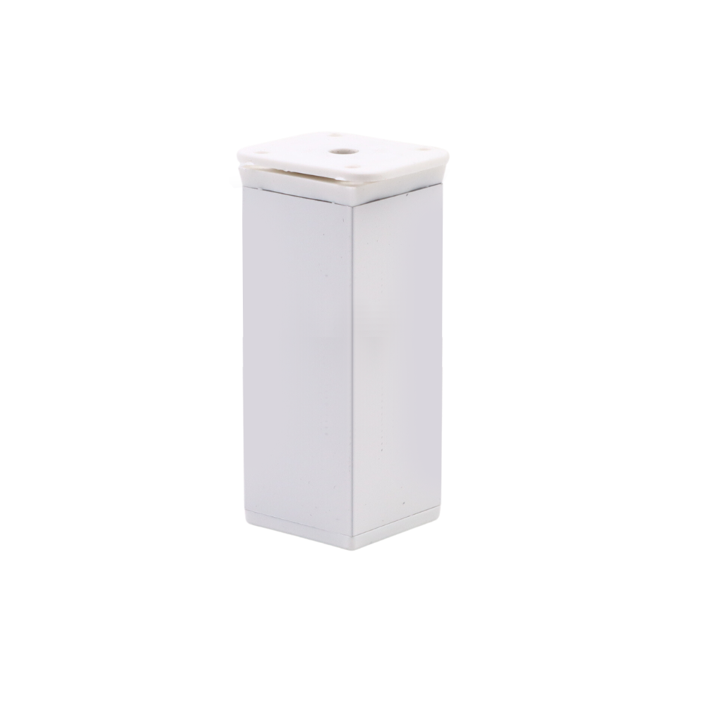 Pied de meuble carré réglable 40x40mm - 100mm - Blanc