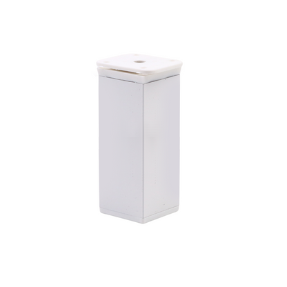 Pied de meuble carré réglable 40x40mm - 100mm - Blanc