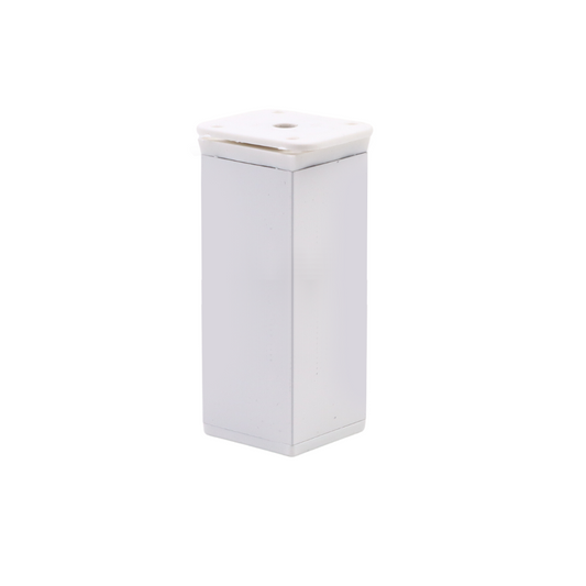 Pied de meuble carré réglable 40x40mm - 100mm - Blanc