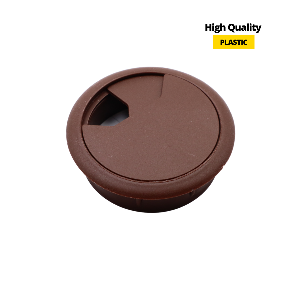 Passe-câble en plastique 60mm - Marron foncé