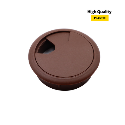 Passe-câble en plastique 60mm - Marron foncé