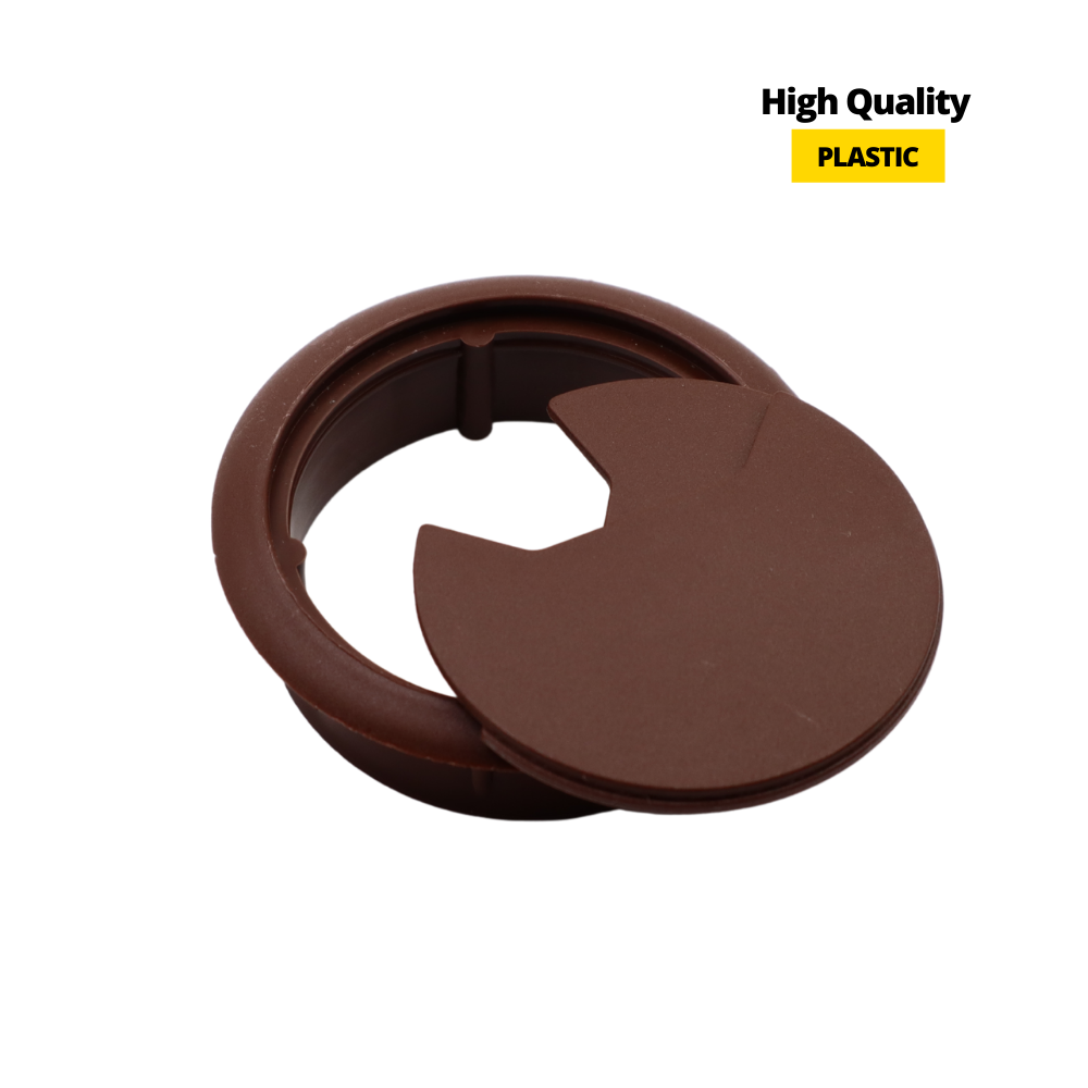 Passe-câble en plastique 60mm - Marron foncé