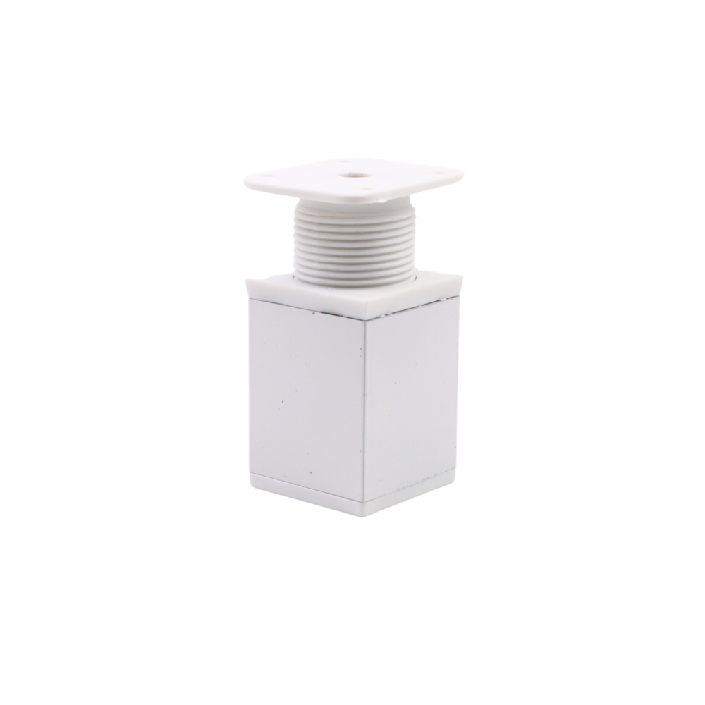 Pied de meuble carré réglable 40x40mm - 60mm - Blanc