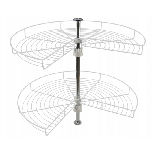 Carrousel de rangement  d'angle 3/4 pour placard de cuisine système - 690mm - Blanc