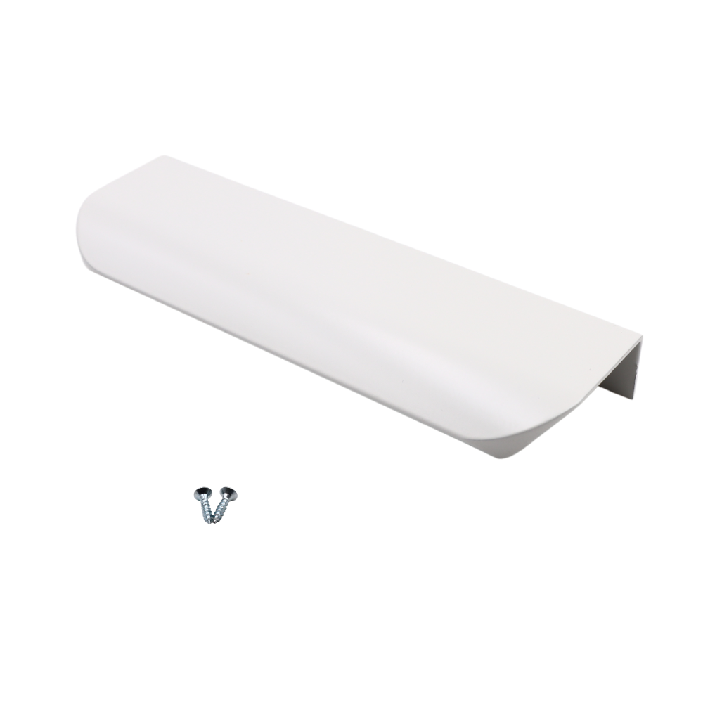Poignée profilée rond Edge 128mm (Longueurs totales 148mm) - Blanc