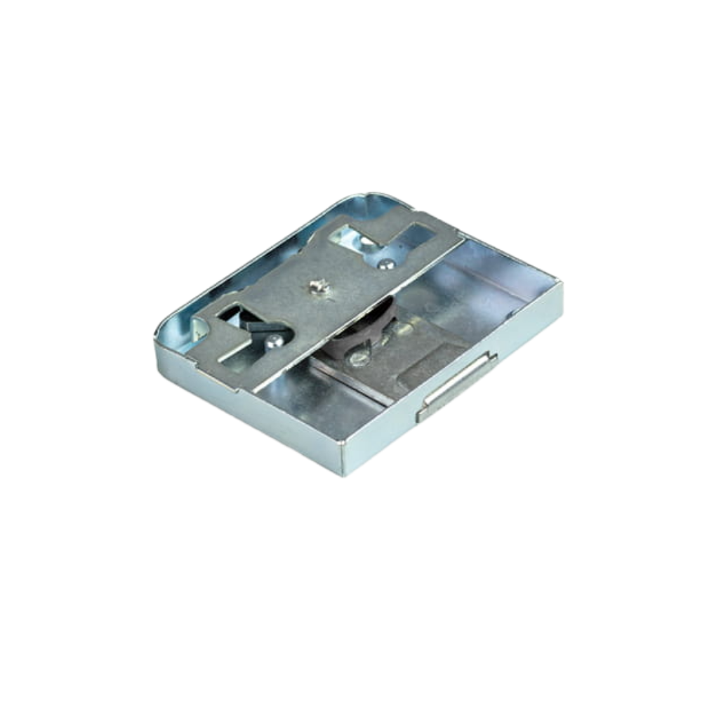 Serrure de meuble 49x60mm - Nickel satiné