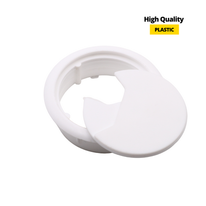 Passe-câble en plastique 60mm - Blanc