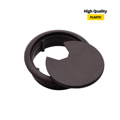 Passe-câble en plastique 60mm - Marron très foncé