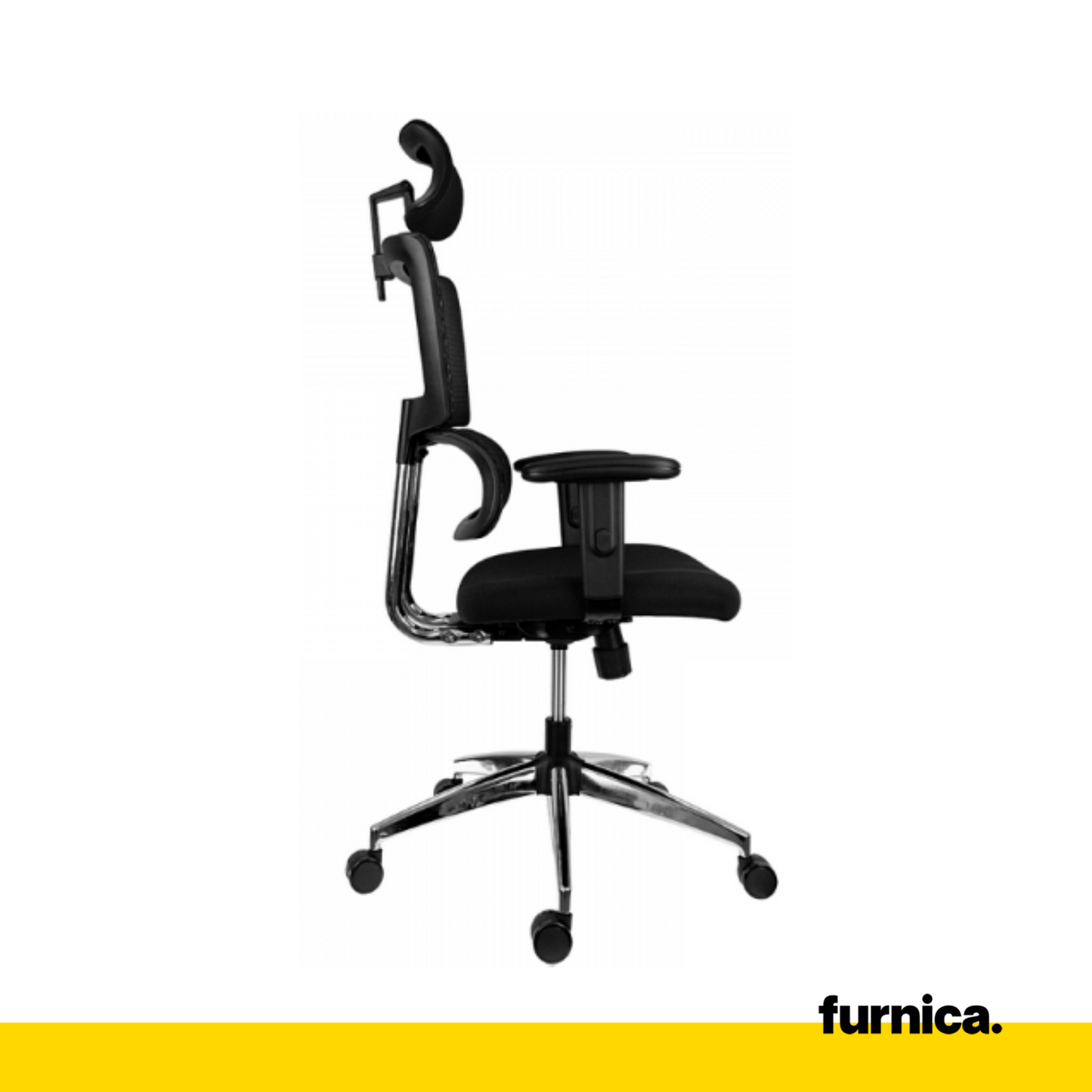 FILIPPO I - Chaise de Bureau Recouverte de Micro-Maille de Haute Qualité - Noir H134cm L64cm