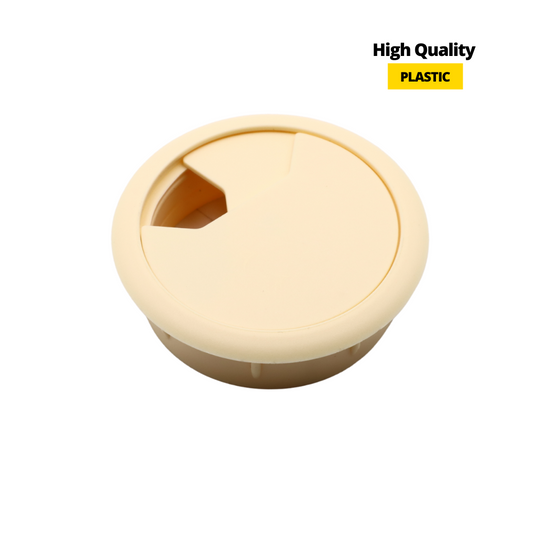 Passe-câble en plastique 60mm - Crème