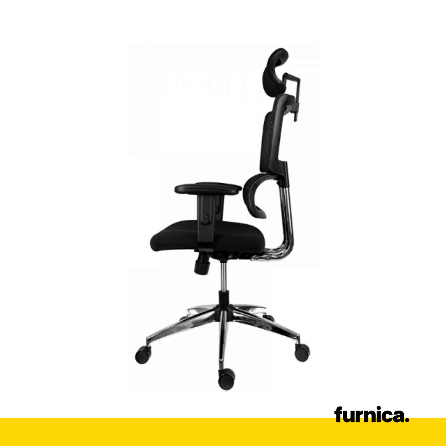 FILIPPO I - Chaise de Bureau Recouverte de Micro-Maille de Haute Qualité - Noir H134cm L64cm