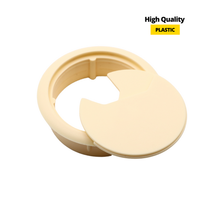 Passe-câble en plastique 60mm - Crème
