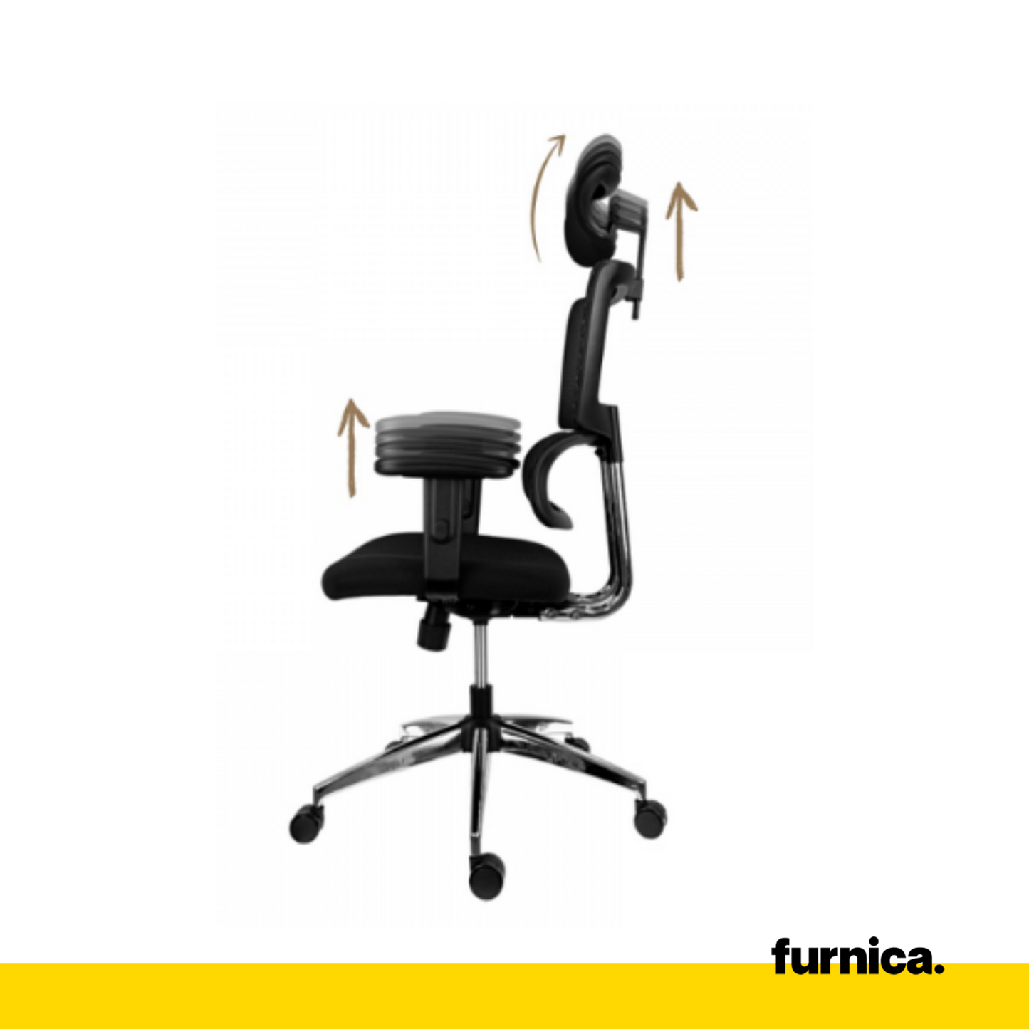 FILIPPO I - Chaise de Bureau Recouverte de Micro-Maille de Haute Qualité - Noir H134cm L64cm