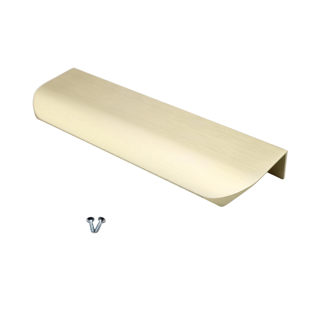 Poignée profilée rond Edge 128mm (Longueurs totales 148mm) - Or Mat