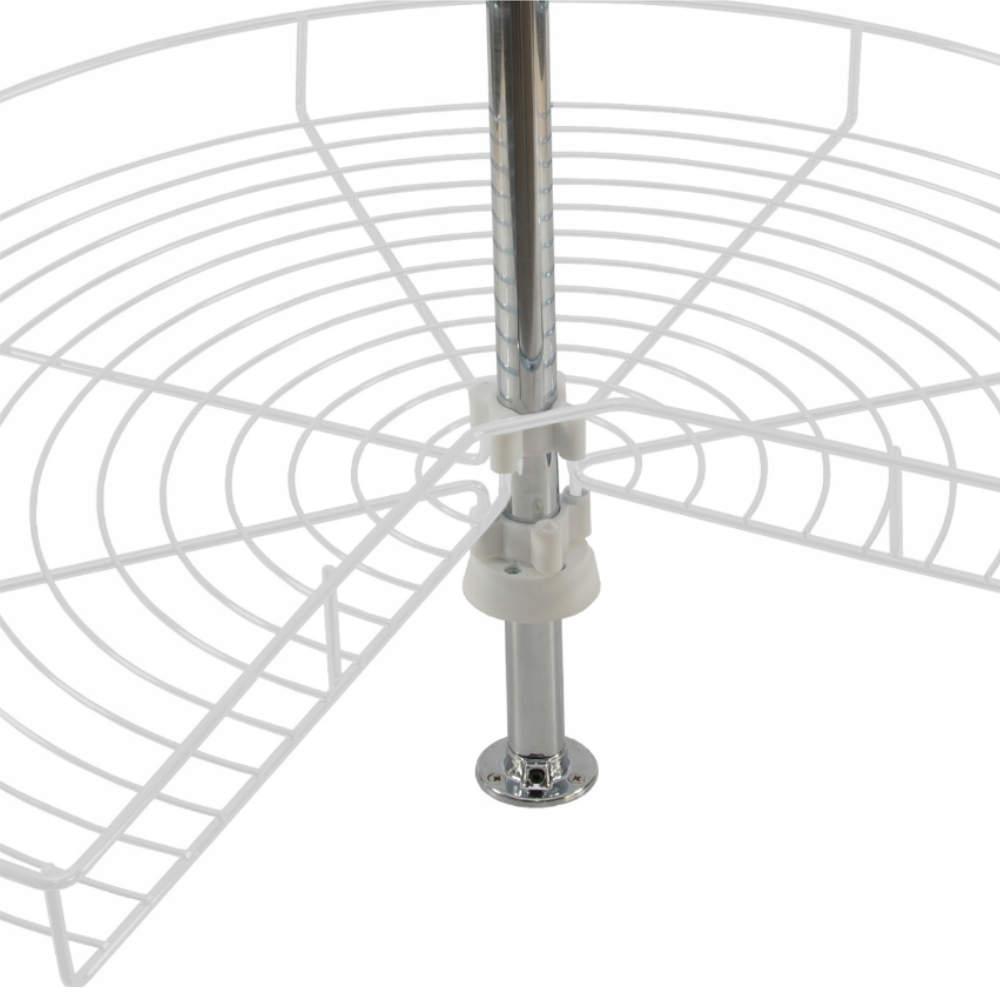Carrousel de rangement  d'angle 3/4 pour placard de cuisine système - 690mm - Blanc