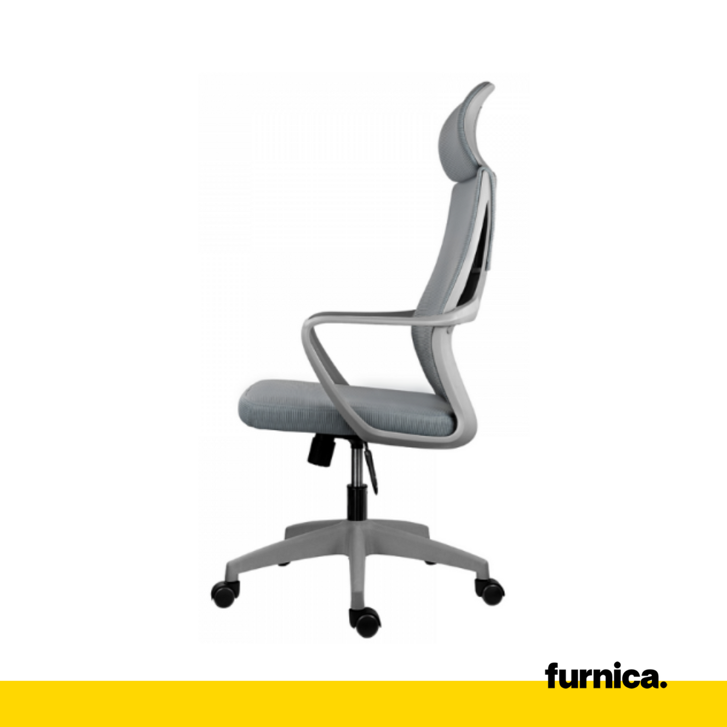 FEDERICO - Chaise de Bureau Matelassée Recouverte de Micro-Maille de Haute Qualité - Gris H123cm L65cm