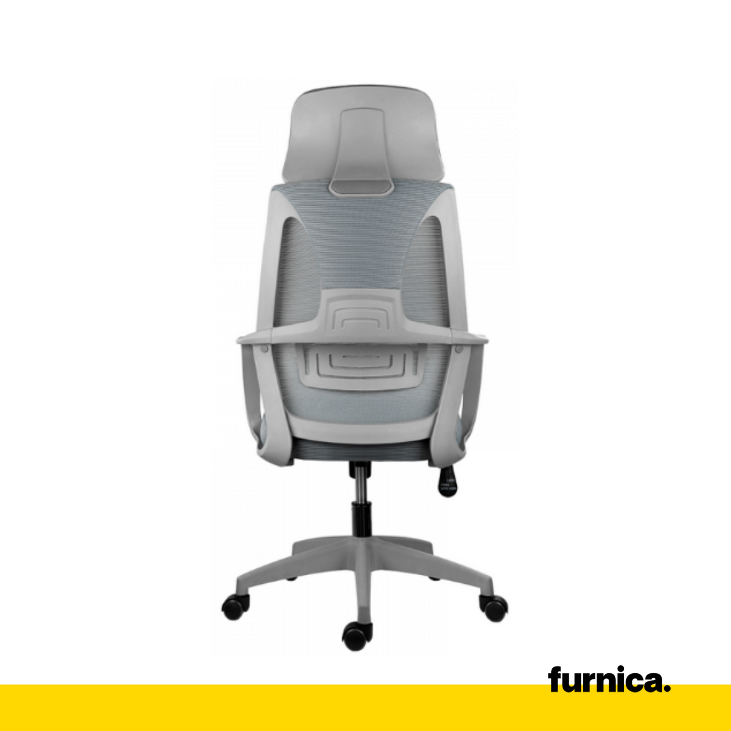FEDERICO - Chaise de Bureau Matelassée Recouverte de Micro-Maille de Haute Qualité - Gris H123cm L65cm