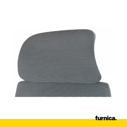 FEDERICO - Chaise de Bureau Matelassée Recouverte de Micro-Maille de Haute Qualité - Gris H123cm L65cm