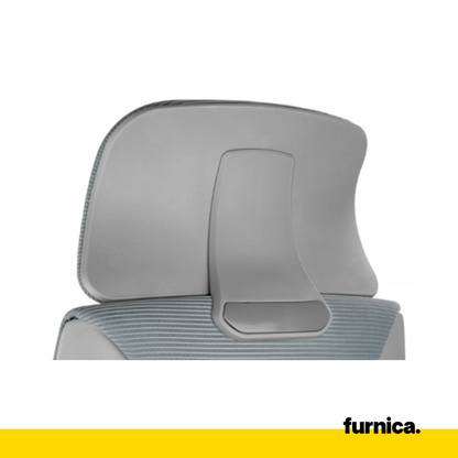 FEDERICO - Chaise de Bureau Matelassée Recouverte de Micro-Maille de Haute Qualité - Gris H123cm L65cm