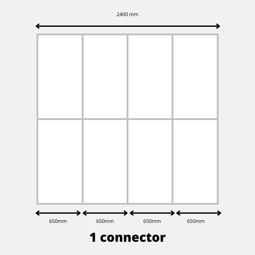 4x Portes d'armoire coulissantes - H: jusqu'à 2750mm L: 2400mm - MFC