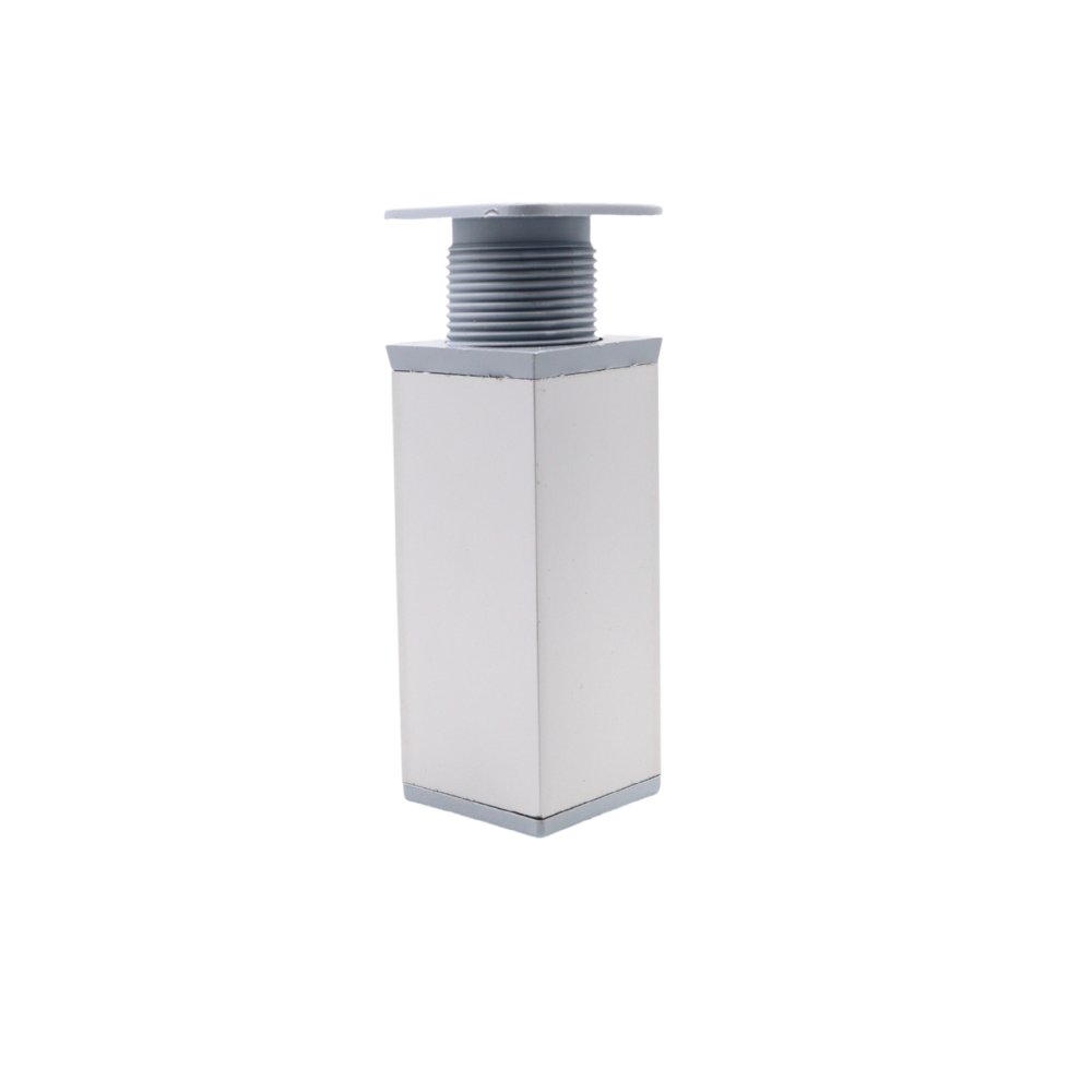 Pied de meuble carré réglable 40x40mm - 100mm - Aluminium