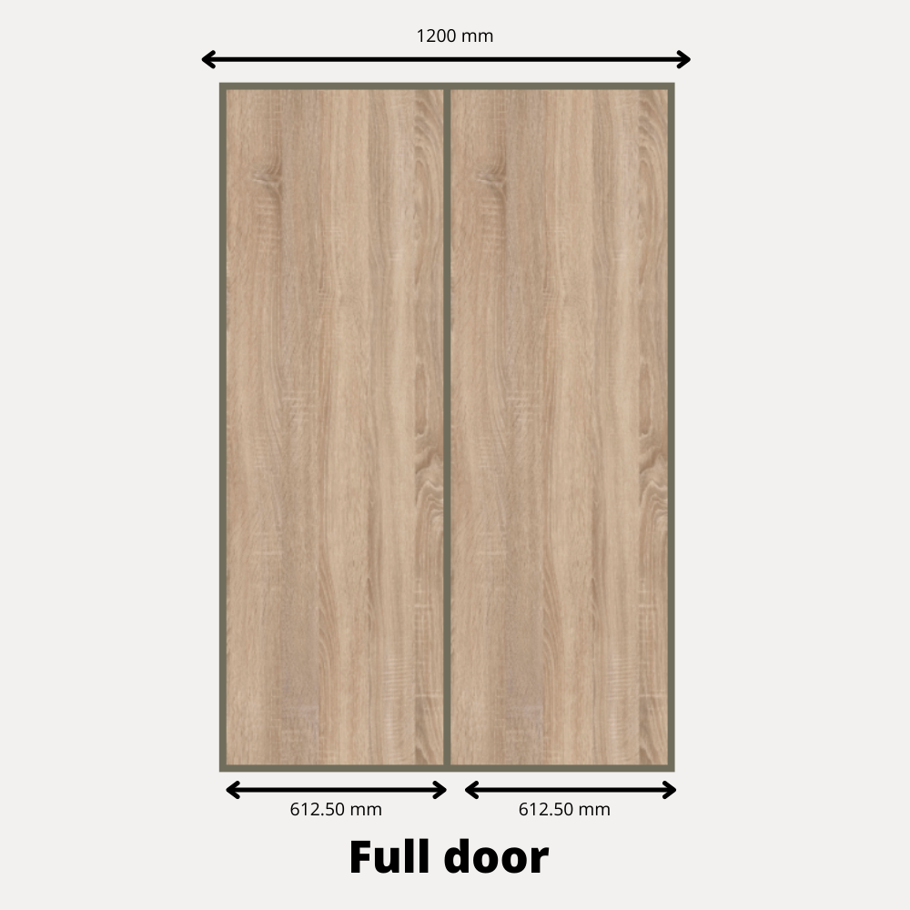 2x Portes d'armoire coulissantes - H: jusqu'à 2750mm L: 1200mm - MFC Blanc