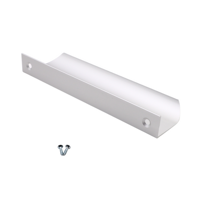Poignée profilée rond Edge 128mm (Longueurs totales 148mm) - Aluminium