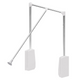 Barre de penderie escamotable - Chrome/Blanc 600-830mm