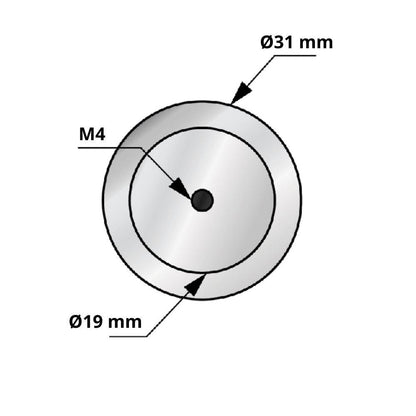 Bouton de meuble - Acier Brossé