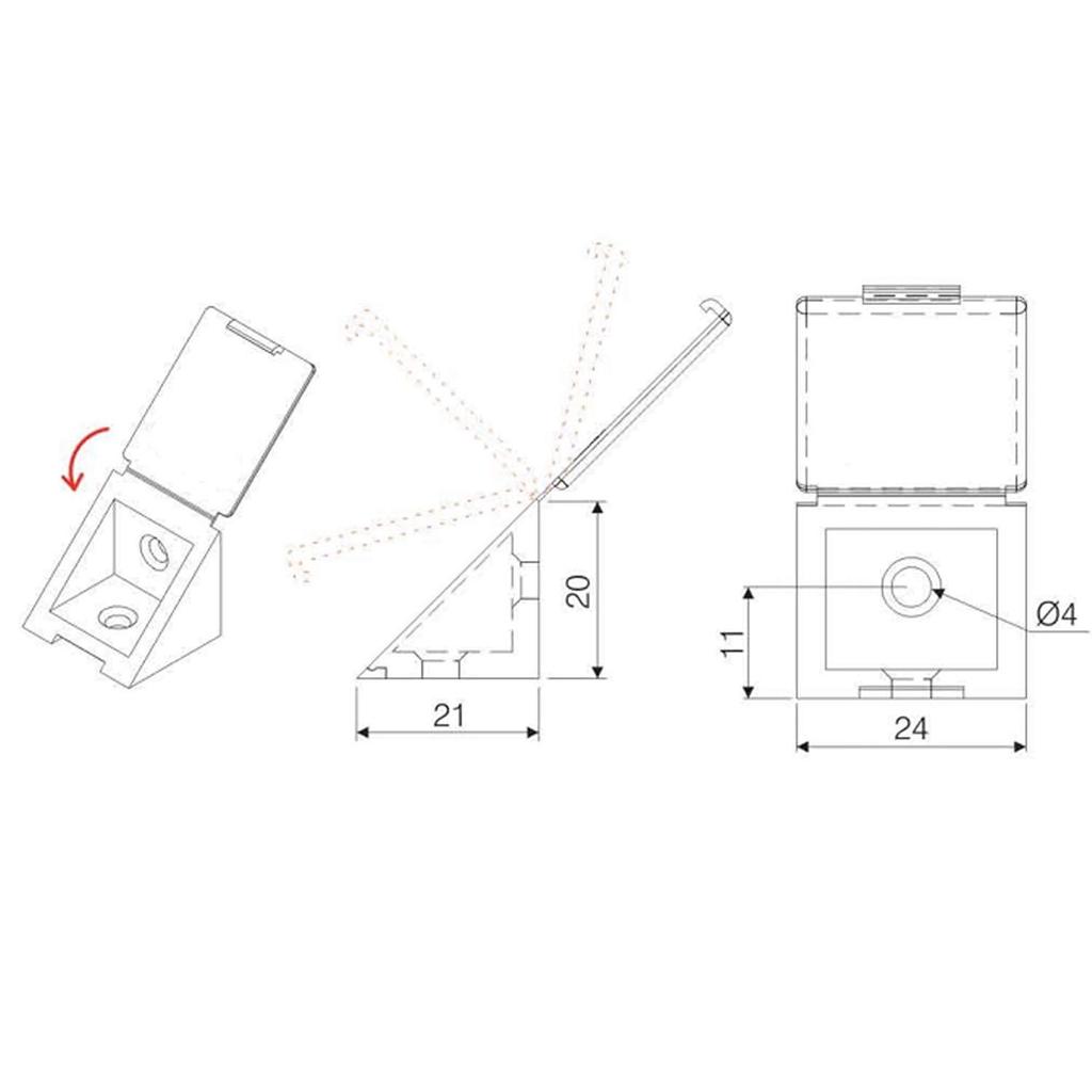 Équerre d'angle plastique - Métallique 1000 pièces