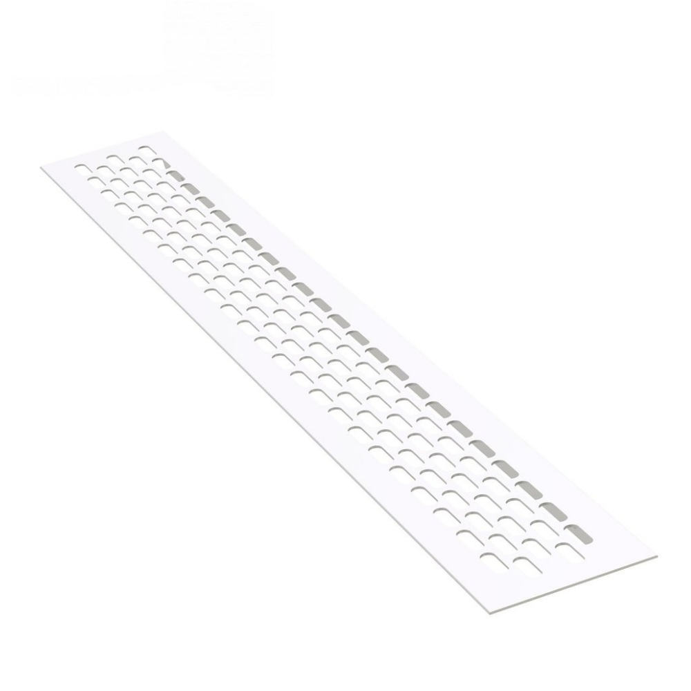 Grilles d'aération en Aluminium 480x80mm - Blanc