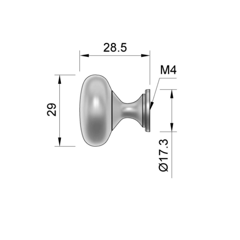 Bouton de meuble - Chrome