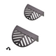 Poignée de meuble LEAF Edge 32mm (Longueur totale 60mm) - Argent mat perlé