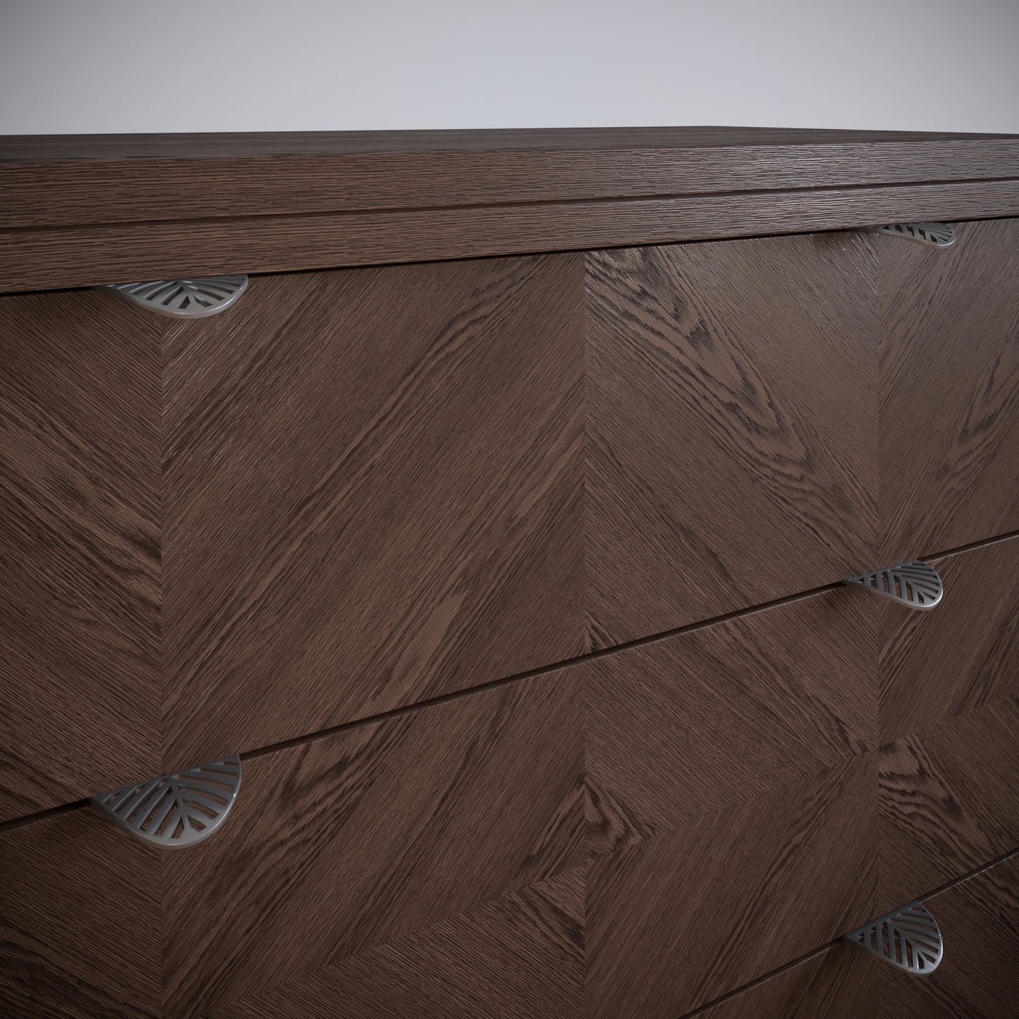 Poignée de meuble LEAF Edge 32mm (Longueur totale 60mm) - Argent mat perlé