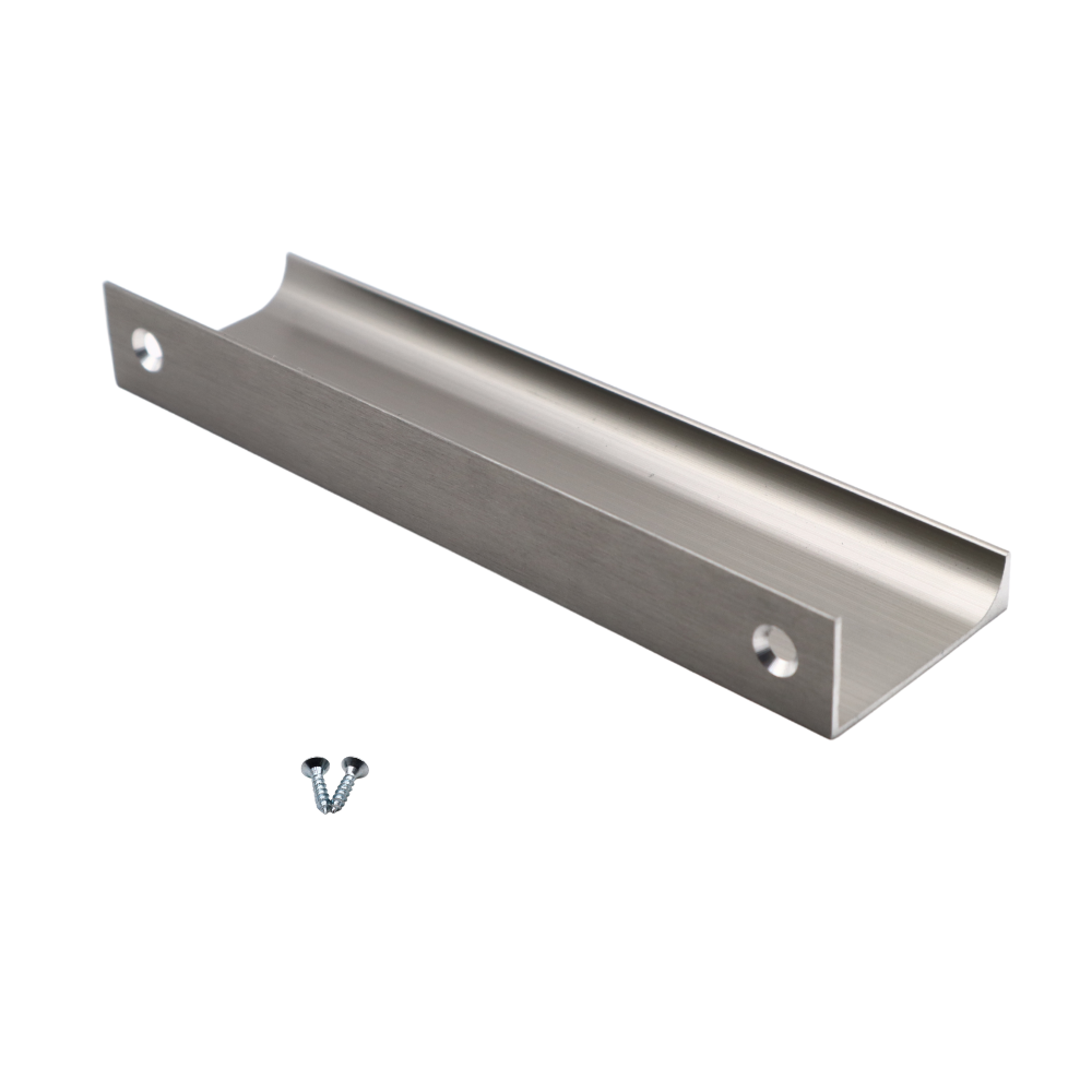 Poignée profilée Edge 128mm (Longueurs totales 148mm) - Acier brossé