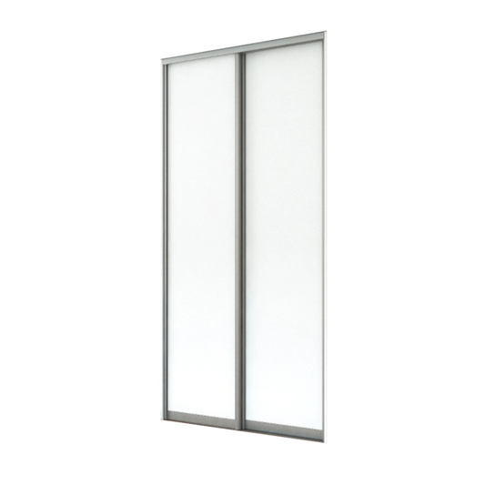 2x Portes d'armoire coulissantes - H: jusqu'à 2750mm L: 1200mm - MFC Blanc