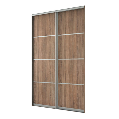 2x Portes d'armoire coulissantes - H: jusqu'à 2750mm L: 1800mm - MFC