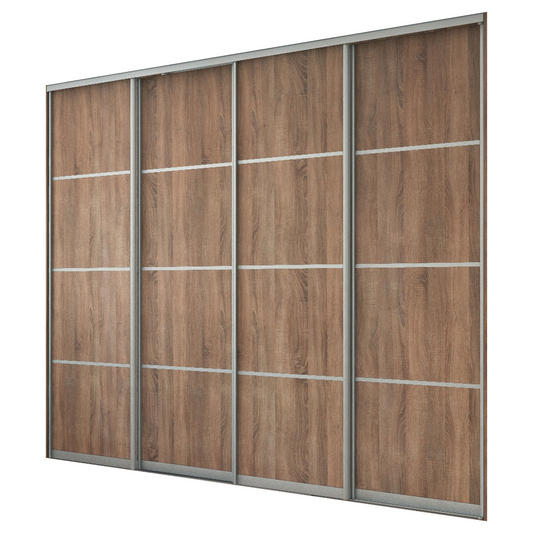 4x Portes d'armoire coulissantes - H: jusqu'à 2750mm L: 2400mm - MFC