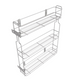 Rangement coulissant de 30 cm à fermeture latérale silencieuse  - 3 paniers - Chrome