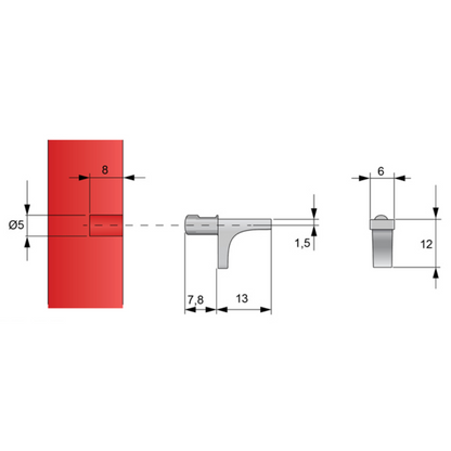 Taquet pour Étagère 5mm