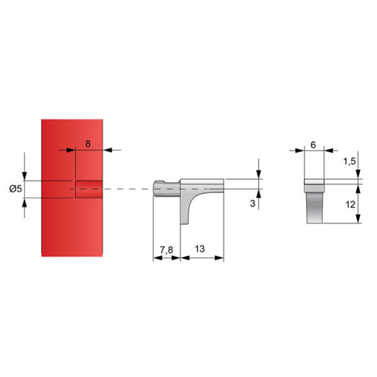 Taquet pour Étagère en métal de verre