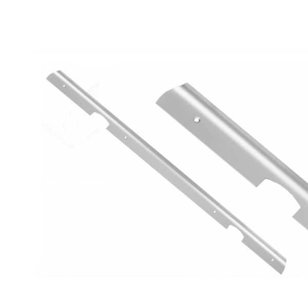 Bande de connecteur perpendiculaire pour plan de travail 28 mm R-15, Argent anodisé NTP 