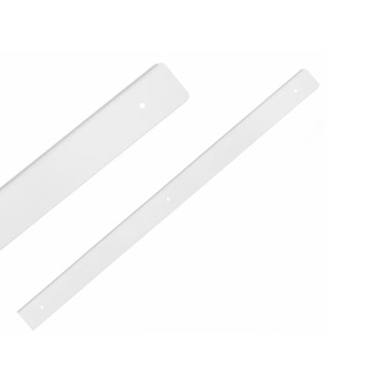 Bande latérale pour plan de travail R-3 de 38 mm, Aluminium revêtu de poudre blanche NTP Droite 