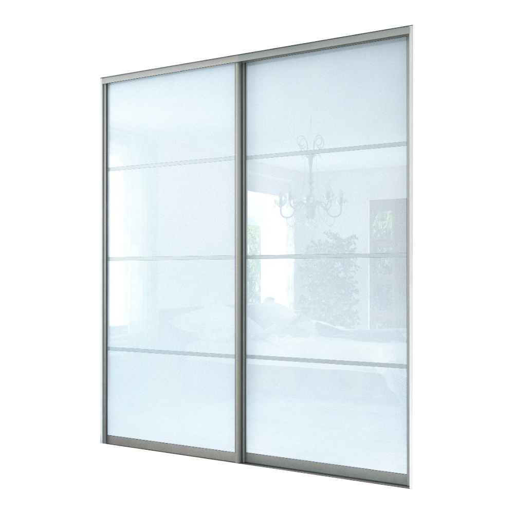 2x Portes d'armoire coulissantes - H: jusqu'à 2500mm L: 1800mm - Lacobel