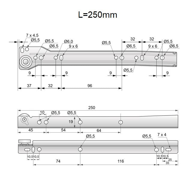 Ensemble de glissières à rouleaux POM blanches de 0,9 mm d'épaisseur NTP 