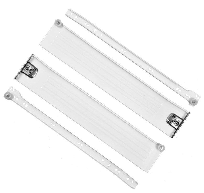Ensemble de Metalbox avec rouleaux de POM, H86, épaisseur 1,2 mm, blanc NTP 