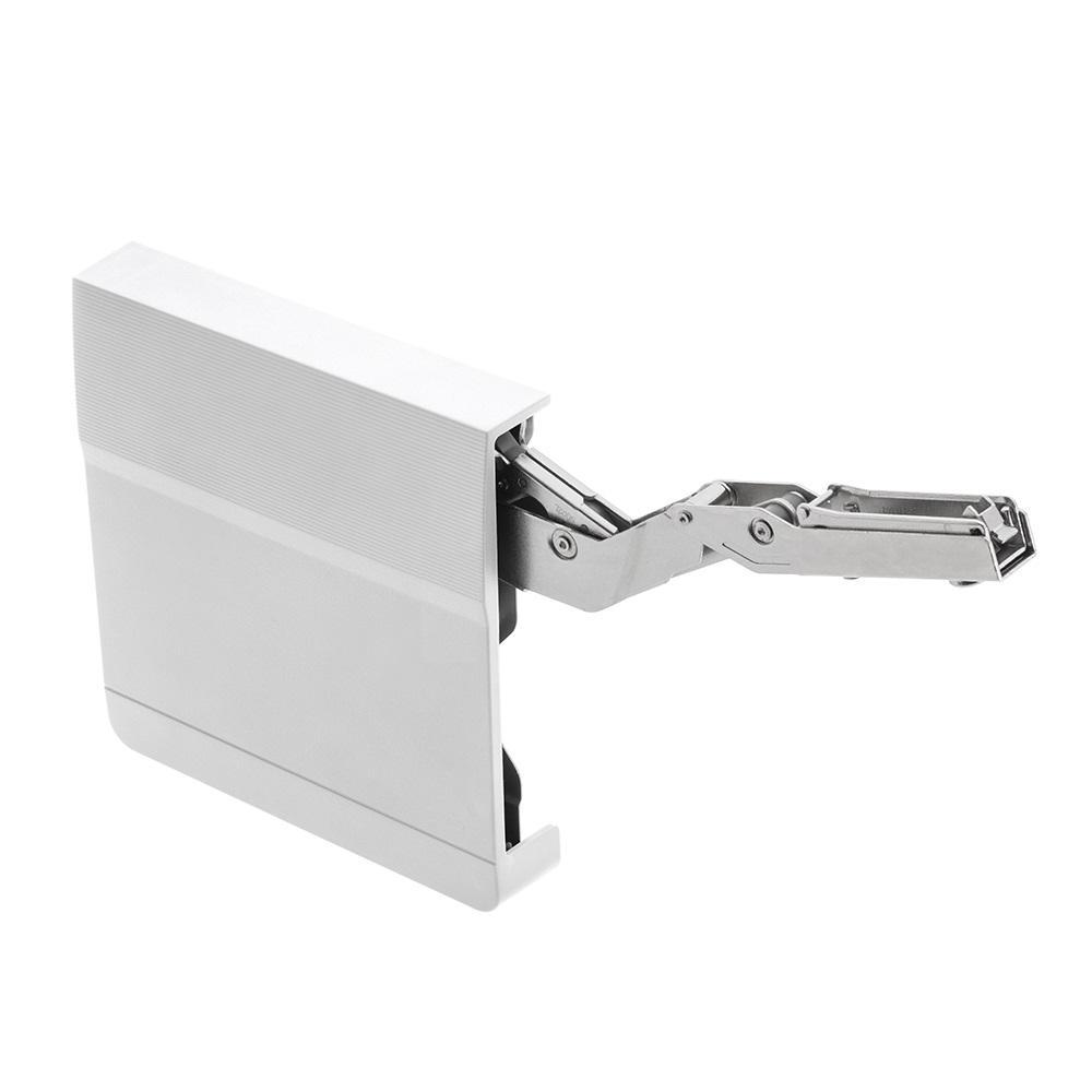 Lot de 2 relevables avec ouverture à angle droit et fermeture silencieuse pour meuble haut, droite et gauche - Blanc Furnica 