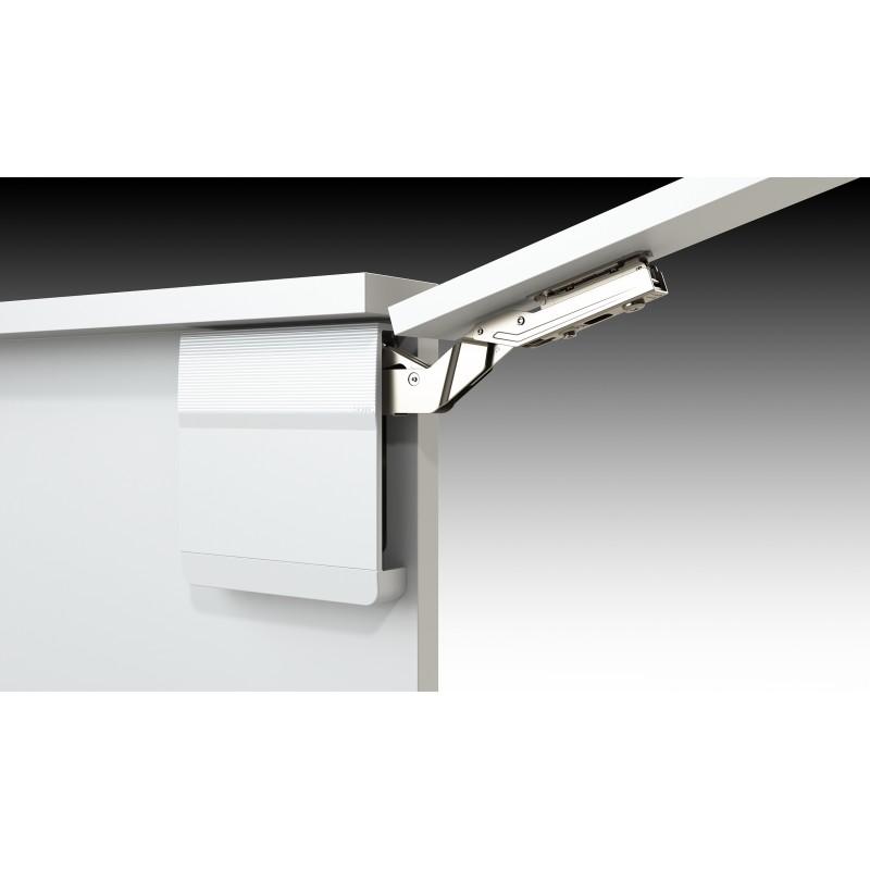 Lot de 2 relevables avec ouverture à angle droit et fermeture silencieuse pour meuble haut, droite et gauche - Blanc Furnica 