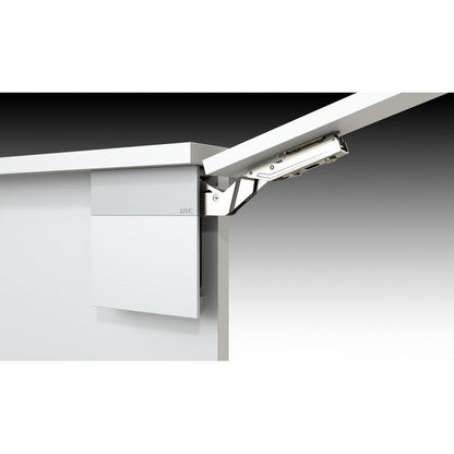 Lot de 2 relevables avec ouverture à angle droit et fermeture silencieuse pour meuble haut, droite et gauche - Blanc/Gris Furnica 